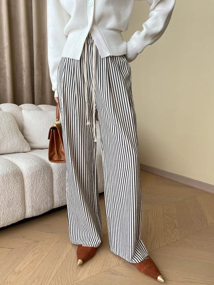 Meira - Elegante Gestreepte Broek voor Vrouwen