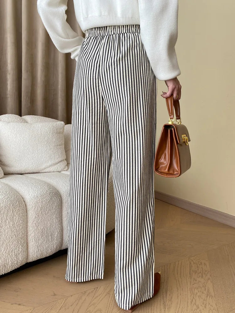 Meira - Elegante Gestreepte Broek voor Vrouwen
