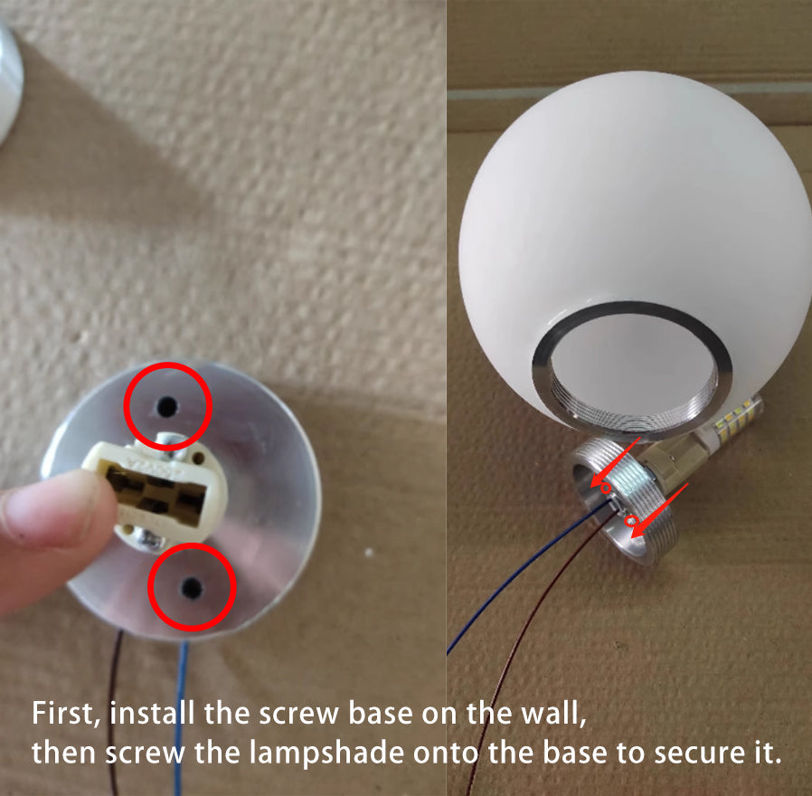 Aniorah - Minimalist Orb Glass Wall Sconce Lamp