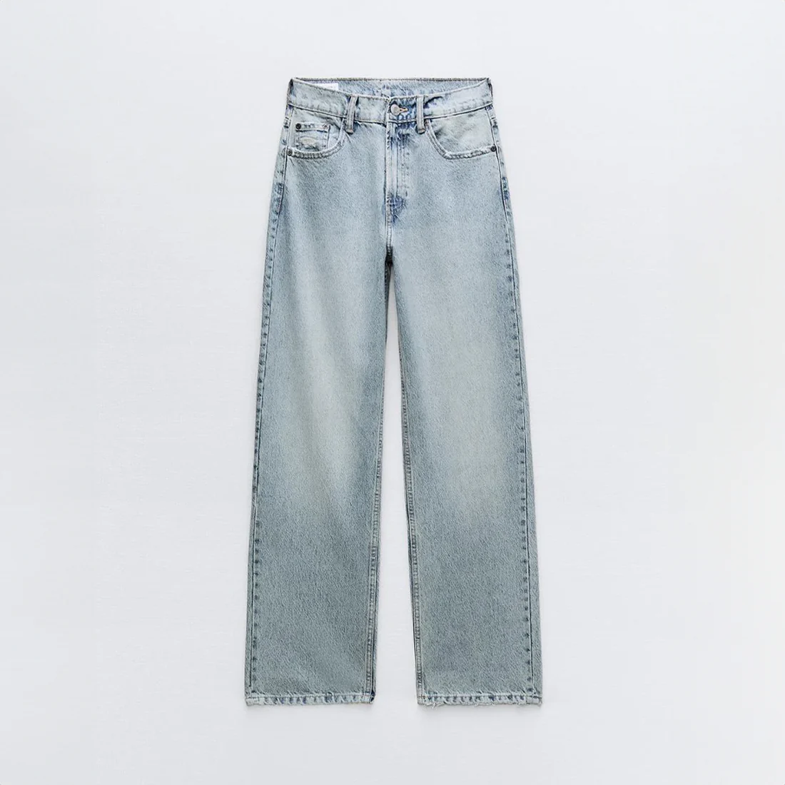 Straight fit jeans met distressed look – Vintage denim met eigentijdse details