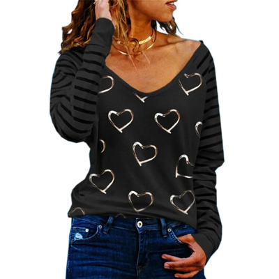 Casual trui met hartjesprint – Comfort met een speelse twist