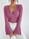 Camina - Chique Top met V-hals en Lange Mouwen