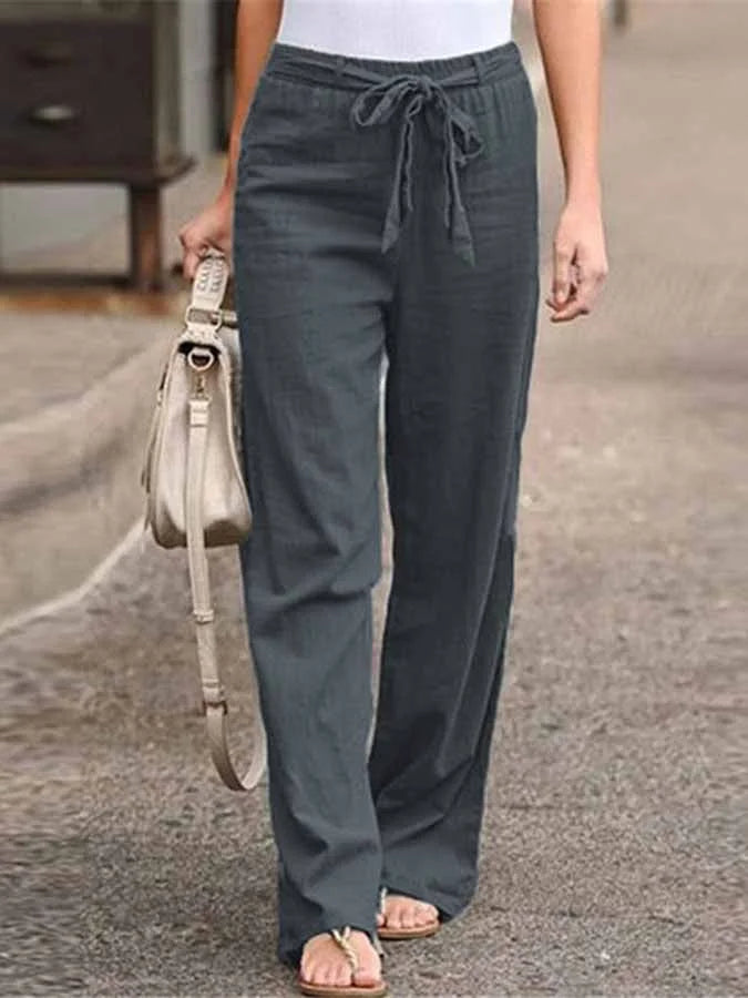 Karina – Airy Linen Trousers 