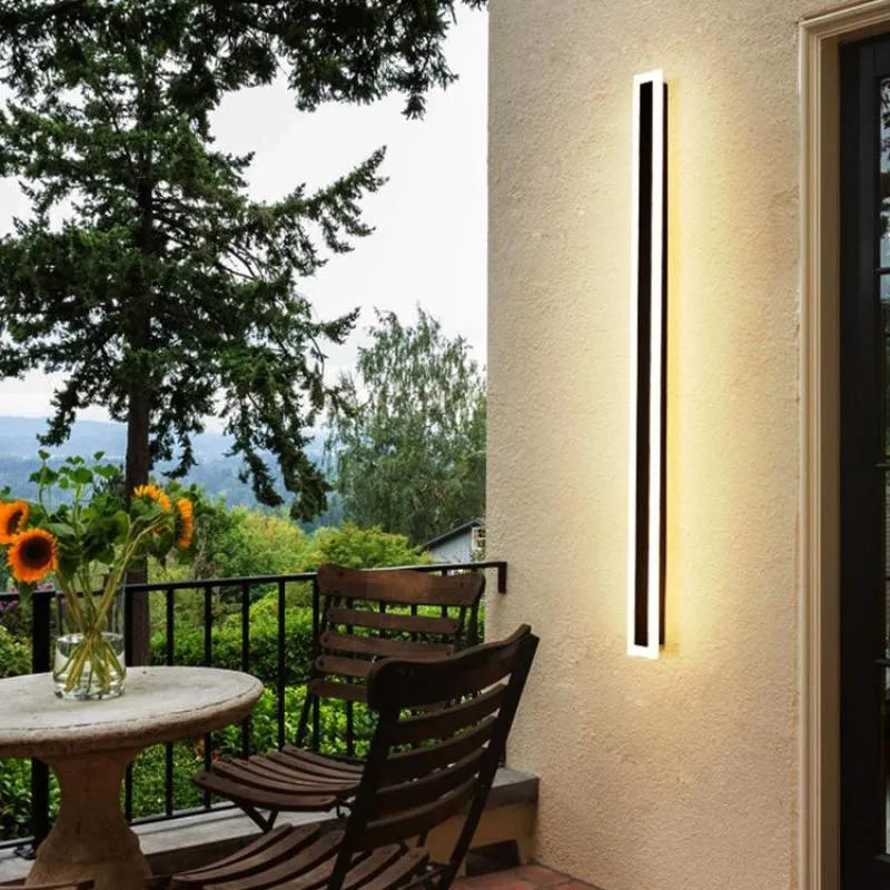 Ameran – Modern LED Outdoor Wall Light Black Metal For Garden Balcony