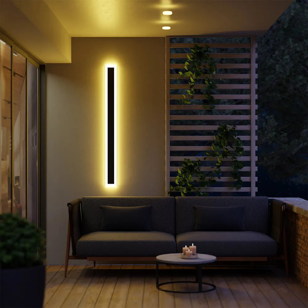 Ameran – Modern LED Outdoor Wall Light Black Metal For Garden Balcony