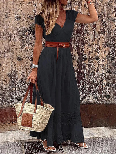 Bridget - Casual bohemian kanten maxi-jurk
