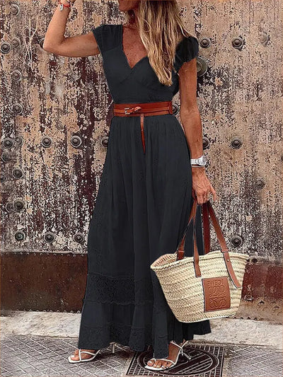 Bridget - Casual bohemian kanten maxi-jurk