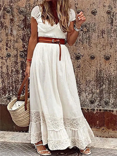Bridget - Casual bohemian kanten maxi-jurk