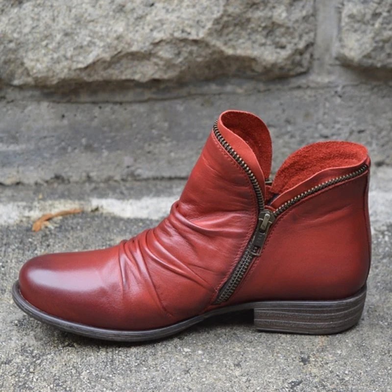 Lakelyn - Elegant Zipper Ankle Boots for Women