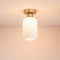 Aureline – LED Ceiling Light Pleated Glass Gold Finish