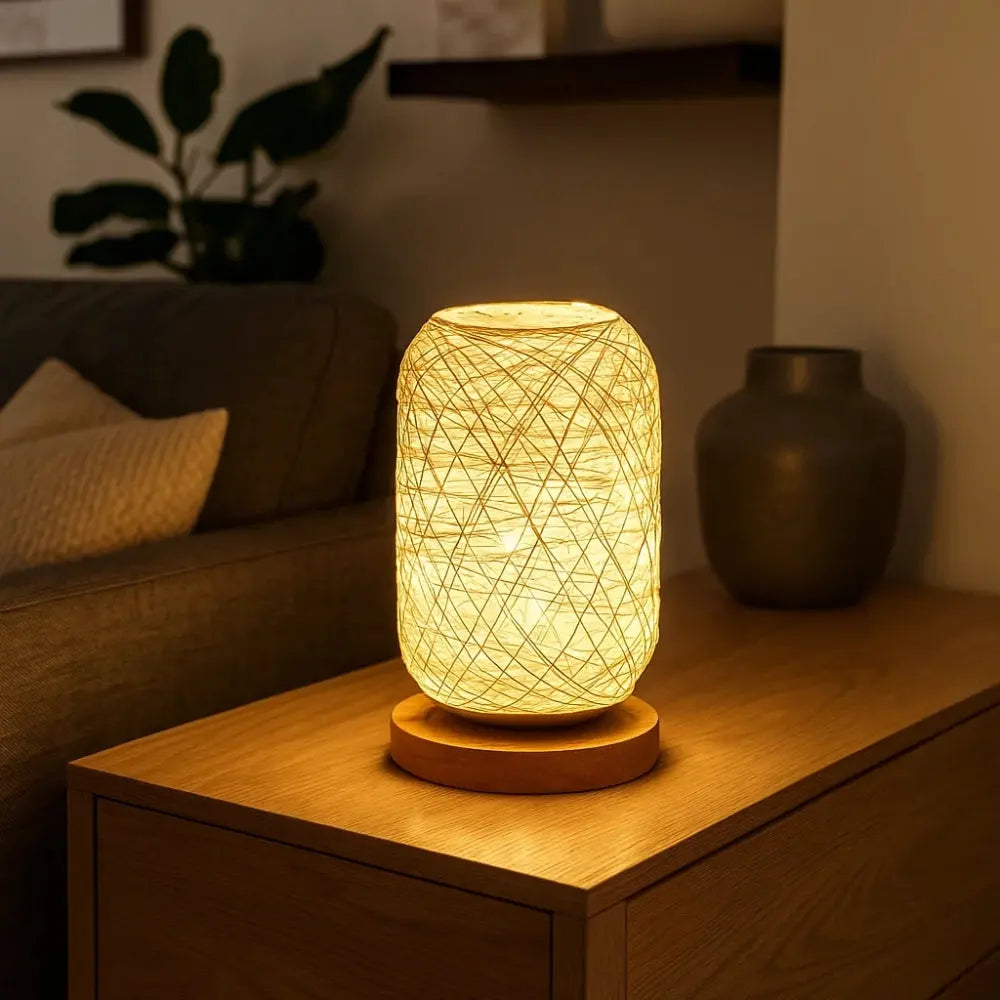 Rotelya - Rattan Bedside Lamp