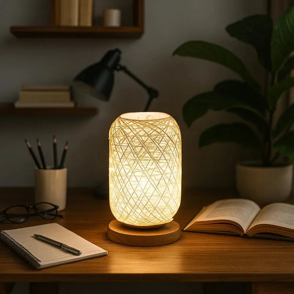 Rotelya - Rattan Bedside Lamp