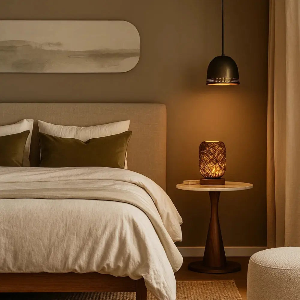 Rotelya - Rattan Bedside Lamp