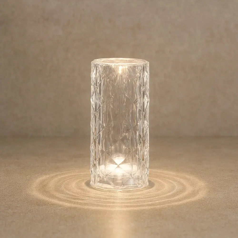 Roselynix - Pink Crystal LED Touch Table Lamp