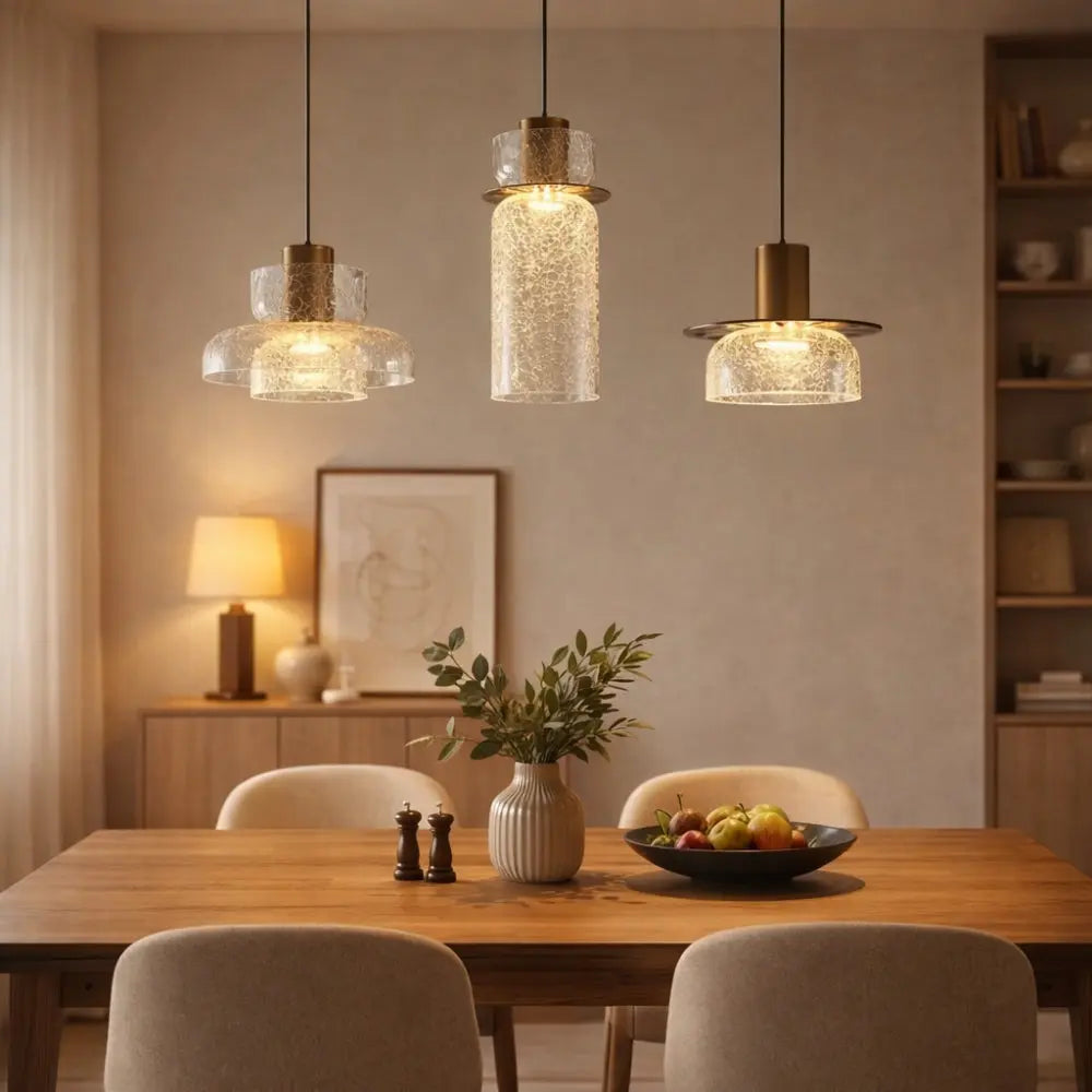 Fissora – Cracked Glass Pendant Light