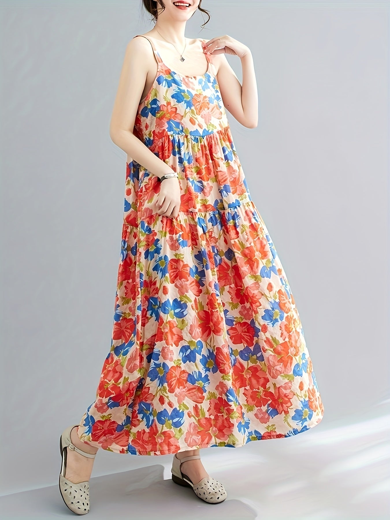 Lana | Zomerse Maxi Jurk met Bloemenprint voor Dames – Casual & Elegant