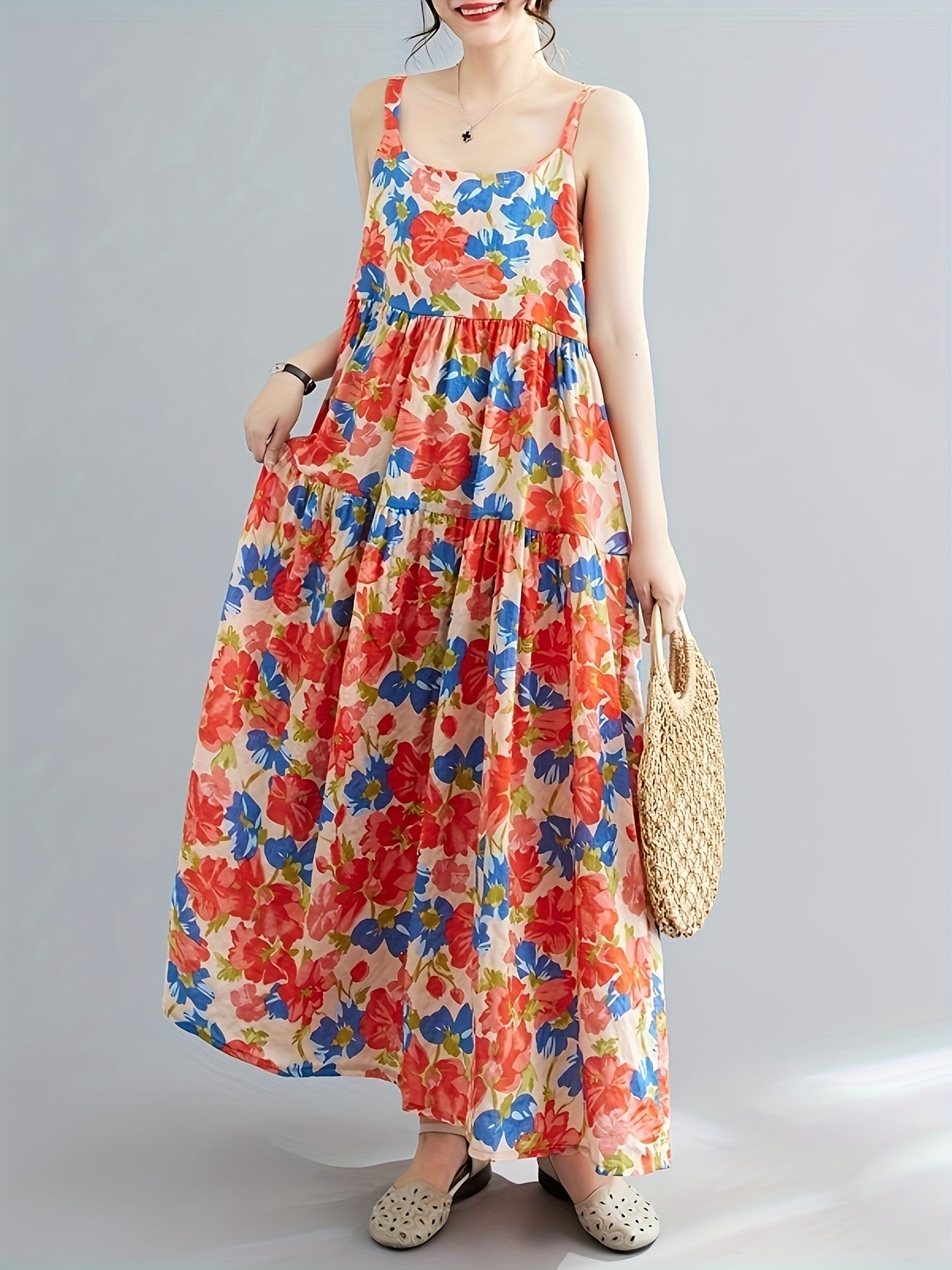 Lana | Zomerse Maxi Jurk met Bloemenprint voor Dames – Casual & Elegant