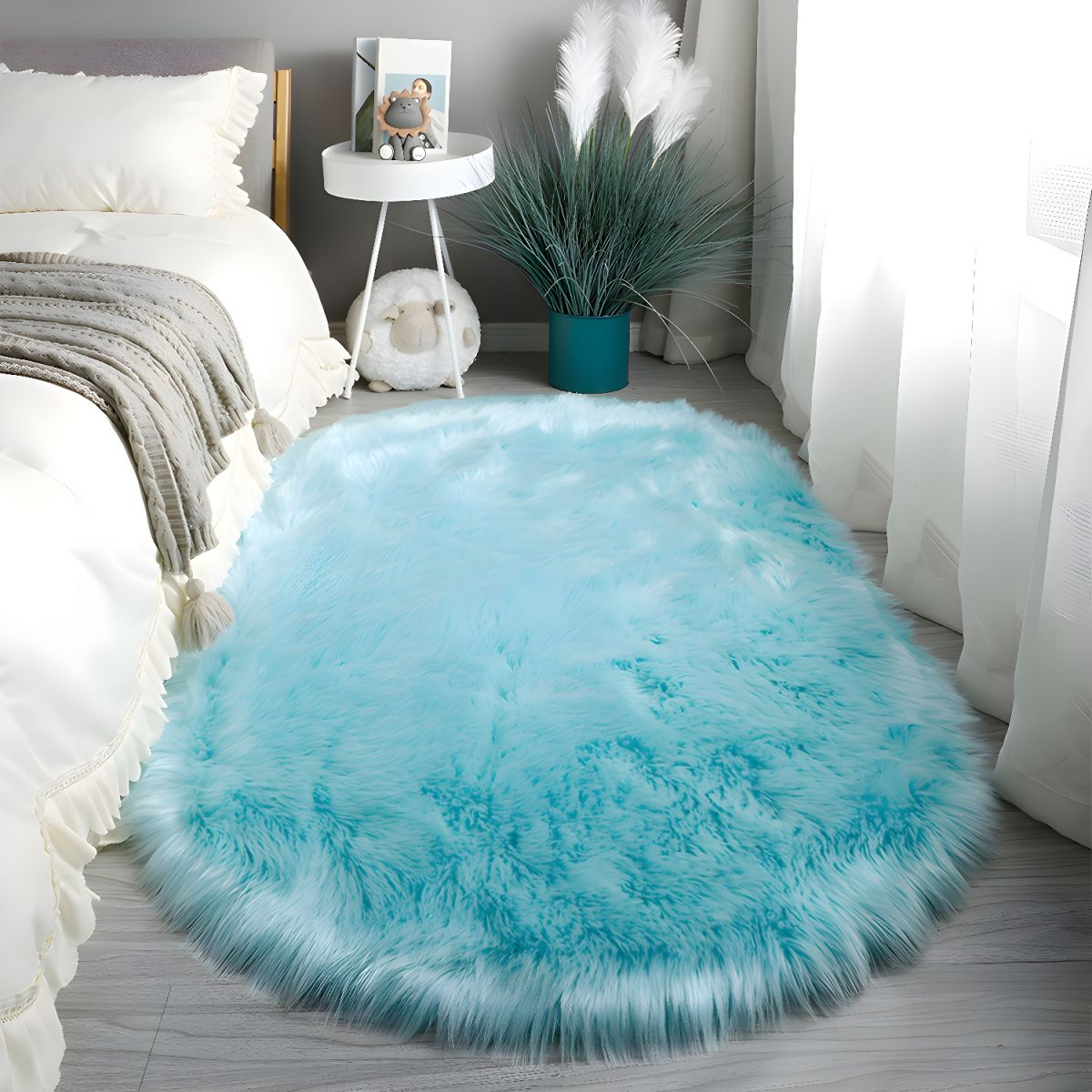 Elanmora - Oval Non Slip Area Rug