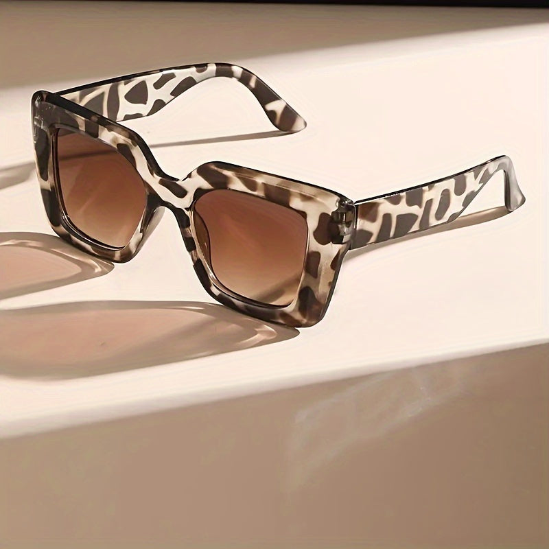 Laura | Leopard Print Square Sunglasses 