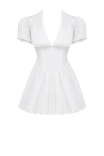 Lauren | Klassieke Geplooide Mini Jurk voor Dames