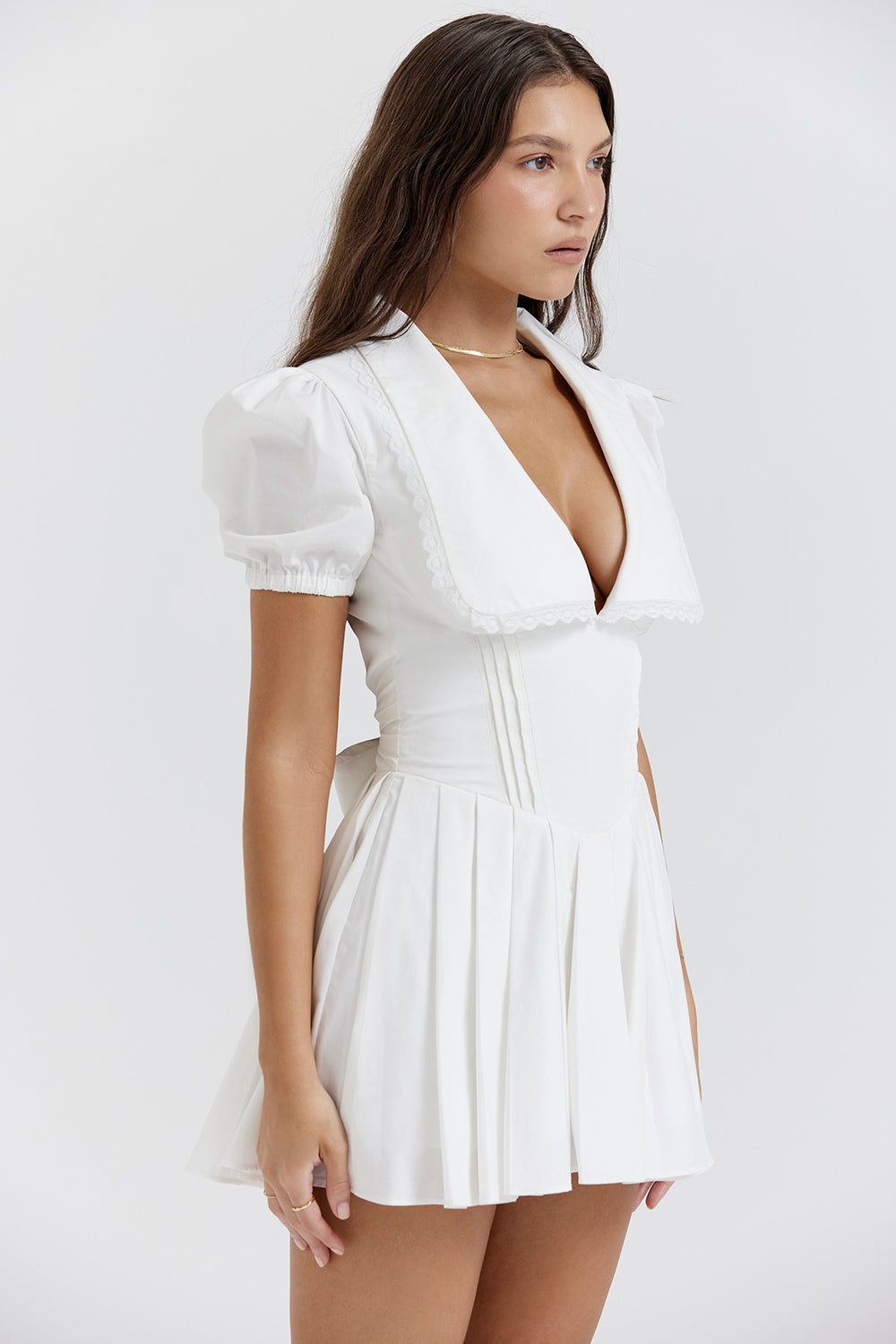 Lauren | Klassieke Geplooide Mini Jurk voor Dames