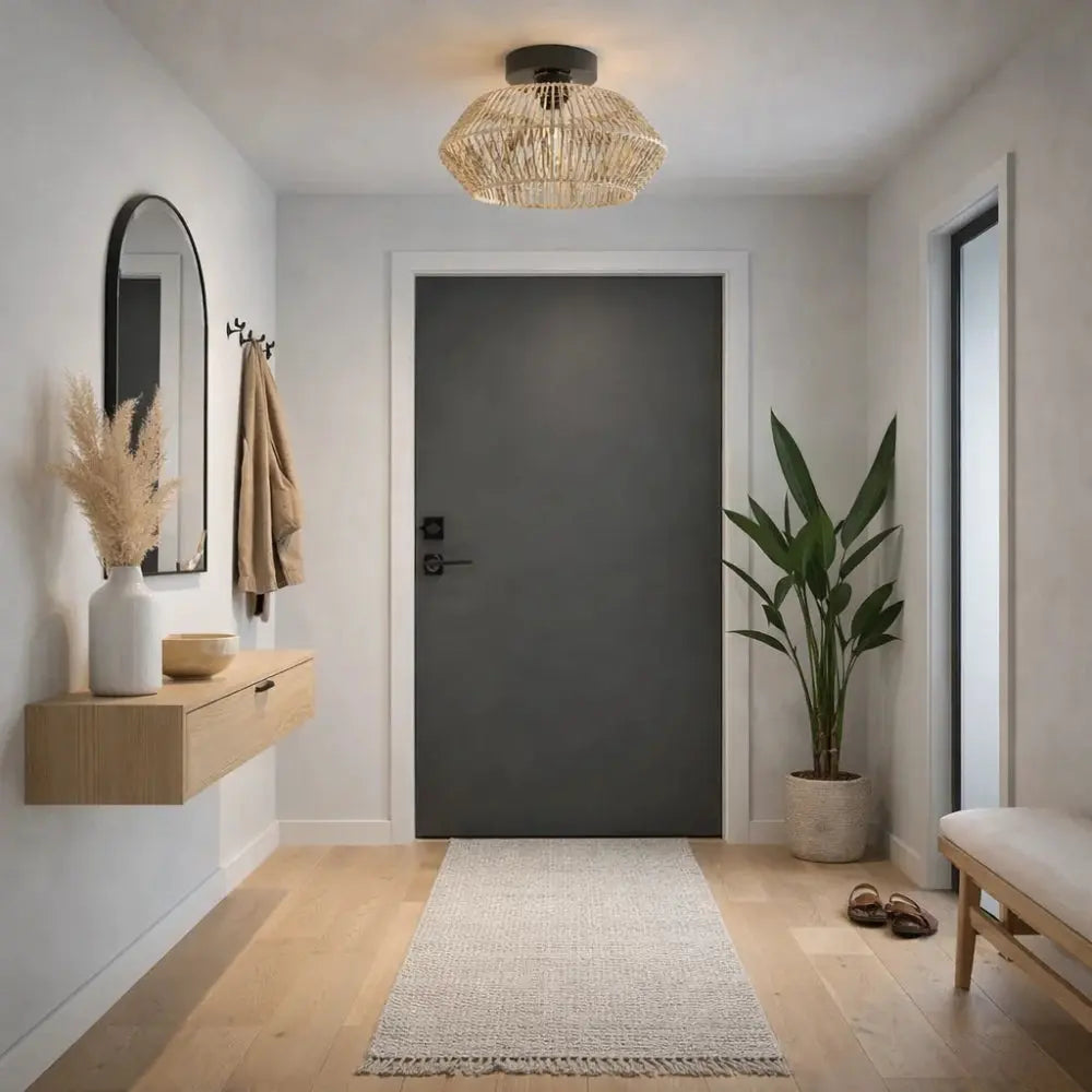 Calenya – Bohemian Woven LED Ceiling Light