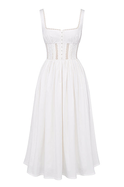 Lena | Elegante Kanten Midi Jurk voor Vrouwen