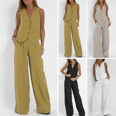 Loïs | Stylish loose set (vest + pants)