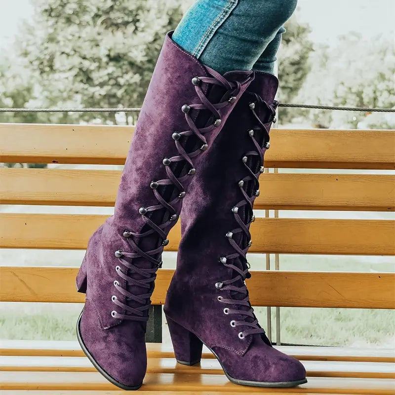 LEONA - Women's boots with a thick heel