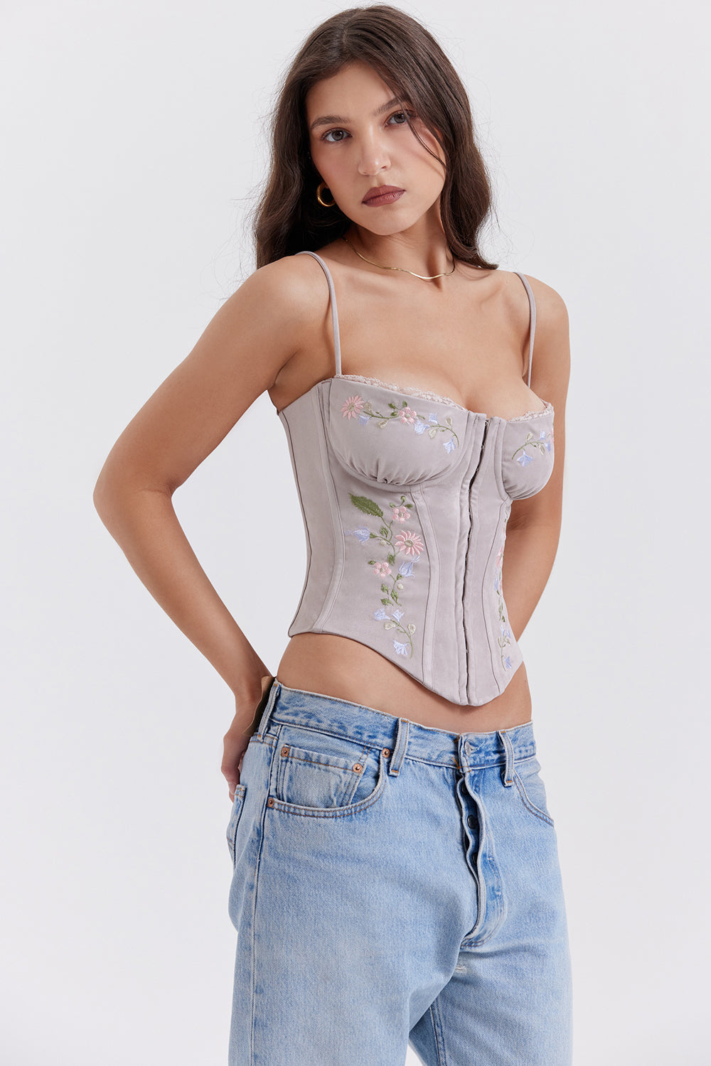 Helisette - Light Lavender Corset