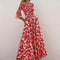 Raegan - Maxi Jurk met Off-Shoulder Print