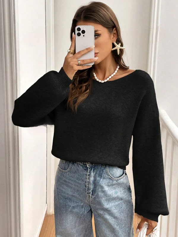 Lilith | Stylish Open Back Sweater for Women