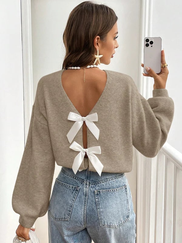Lilith | Stylish Open Back Sweater for Women