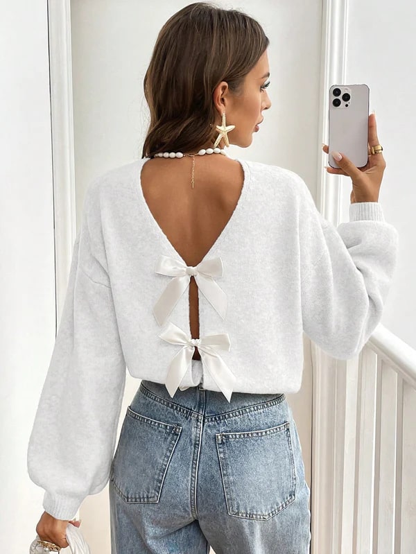 Lilith | Stylish Open Back Sweater for Women