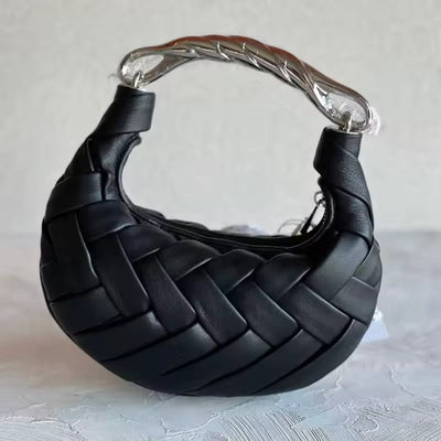 Lillian | Luxe Gevlochten Draagtas met Metalen Handvat