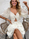 Lily | Elegante Midi Jurk met Bohemian Details