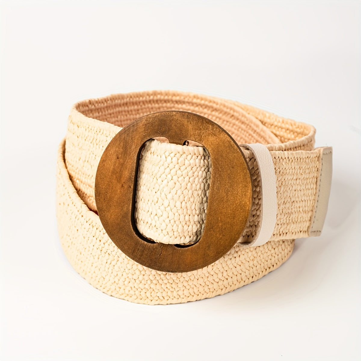 Lily | Braided Boho Waistband with Wooden Buckle 