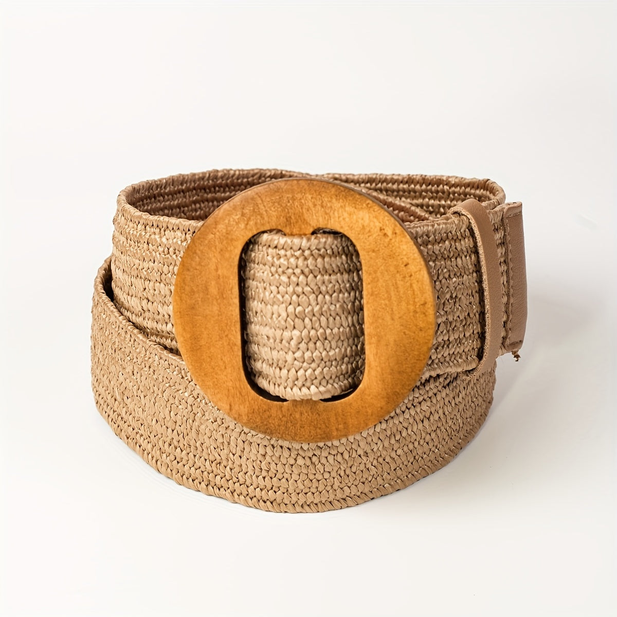 Lily | Braided Boho Waistband with Wooden Buckle 
