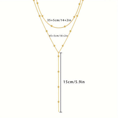 Lisa | Luxe Gelaagde Y-Ketting met Fijne Accenten