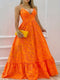 Lizza | Zomerse Maxi Jurk met Broderie en Elegante V-Hals