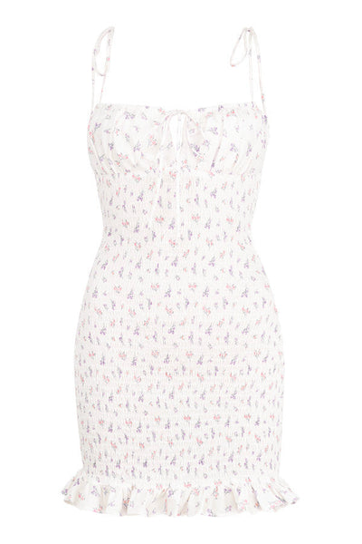 Lorelei | Romantische Bloemenprint Mini Jurk voor Vrouwen