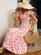 Louise | Elegante Bloemenjurk met Fladdermouwen