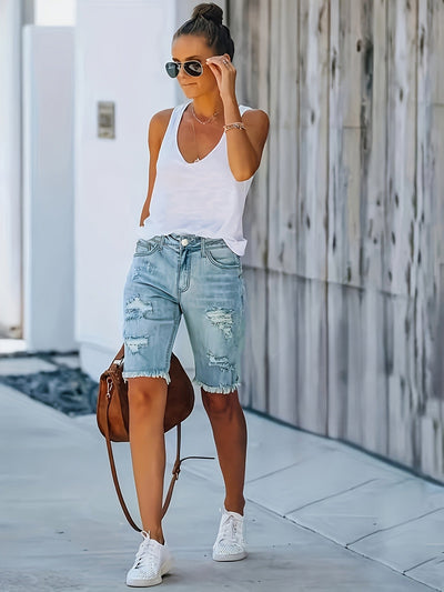 Lucy | Trendy Summer Denim Bermuda