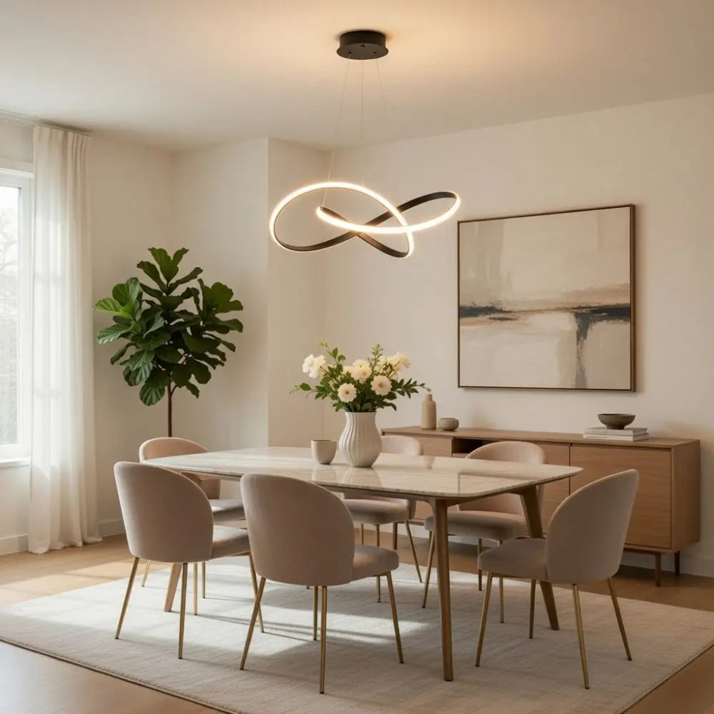 Elysera – Sculptural Ribbon Dining Room Light