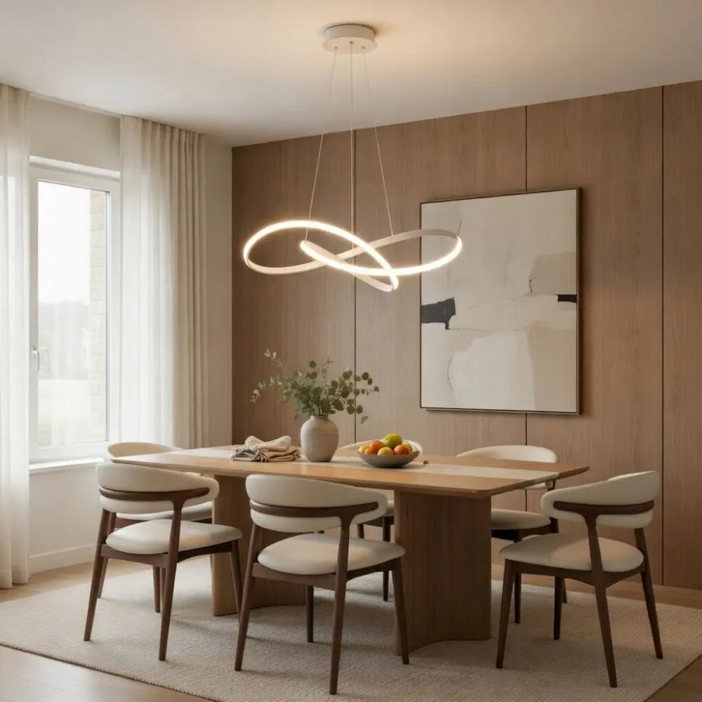 Elysera – Sculptural Ribbon Dining Room Light