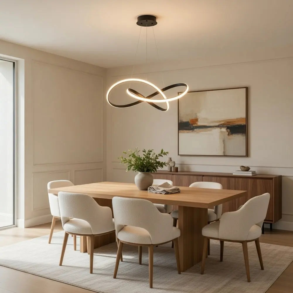 Elysera – Sculptural Ribbon Dining Room Light