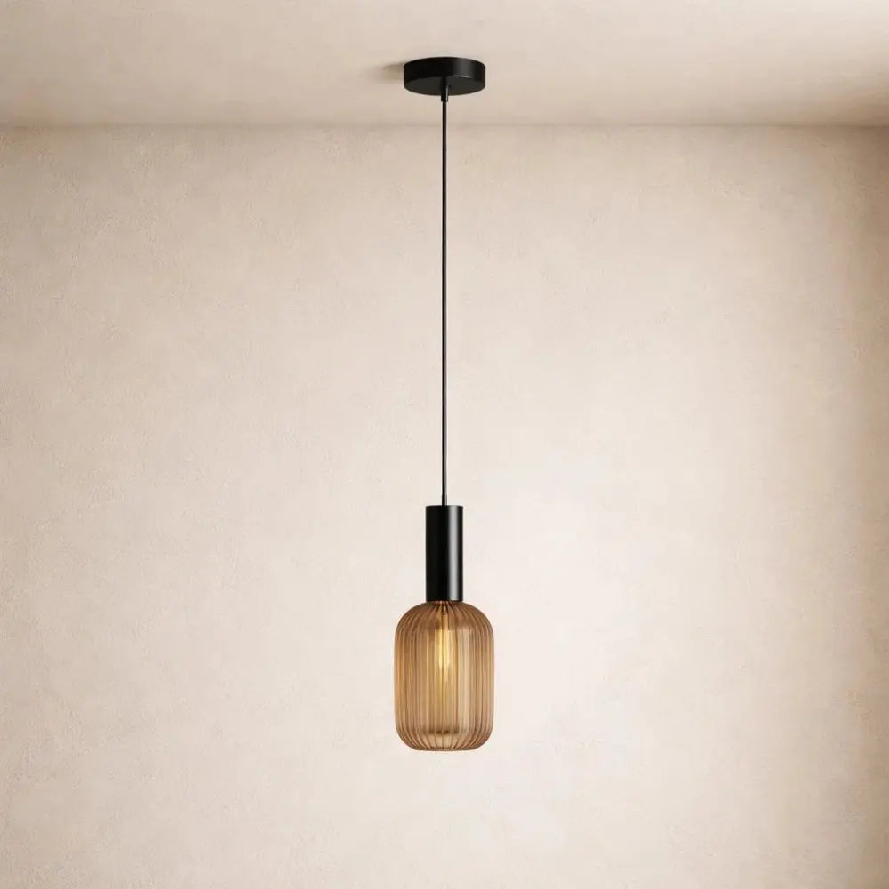 Chromeaura – Retro Glass Wave Pendant Light