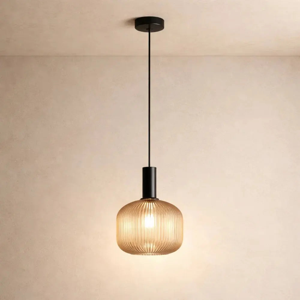 Chromeaura – Retro Glass Wave Pendant Light