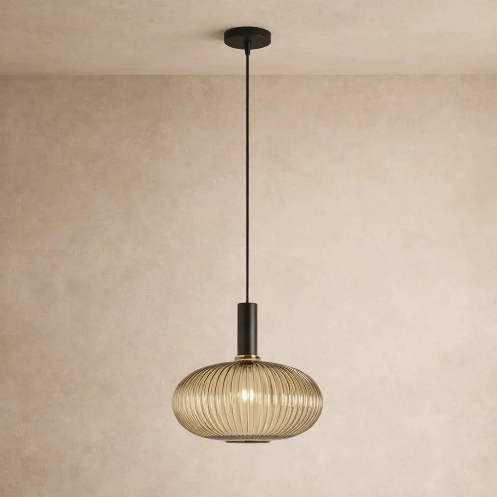 Chromeaura – Retro Glass Wave Pendant Light