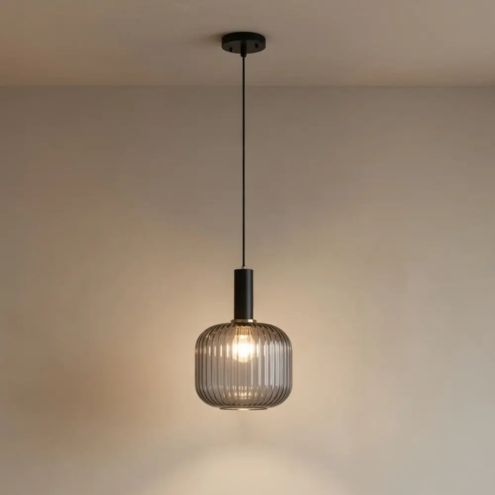 Chromeaura – Retro Glass Wave Pendant Light